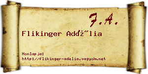 Flikinger Adélia névjegykártya